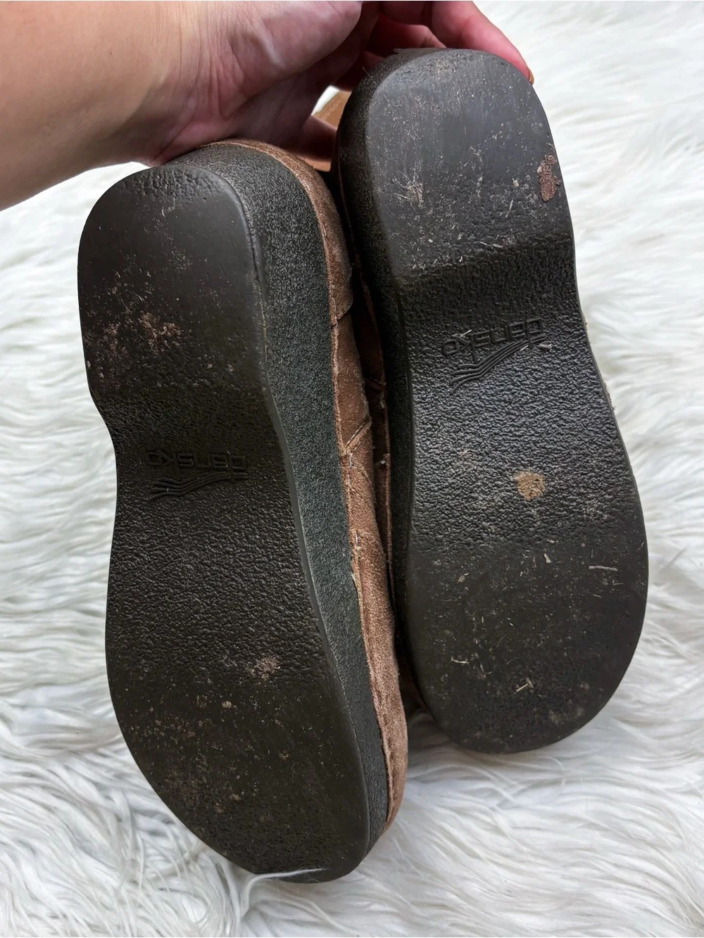 Dansko Crepe Boot Mid Calf Leather Suede Tan Brown Orthopedic Arch Support 37